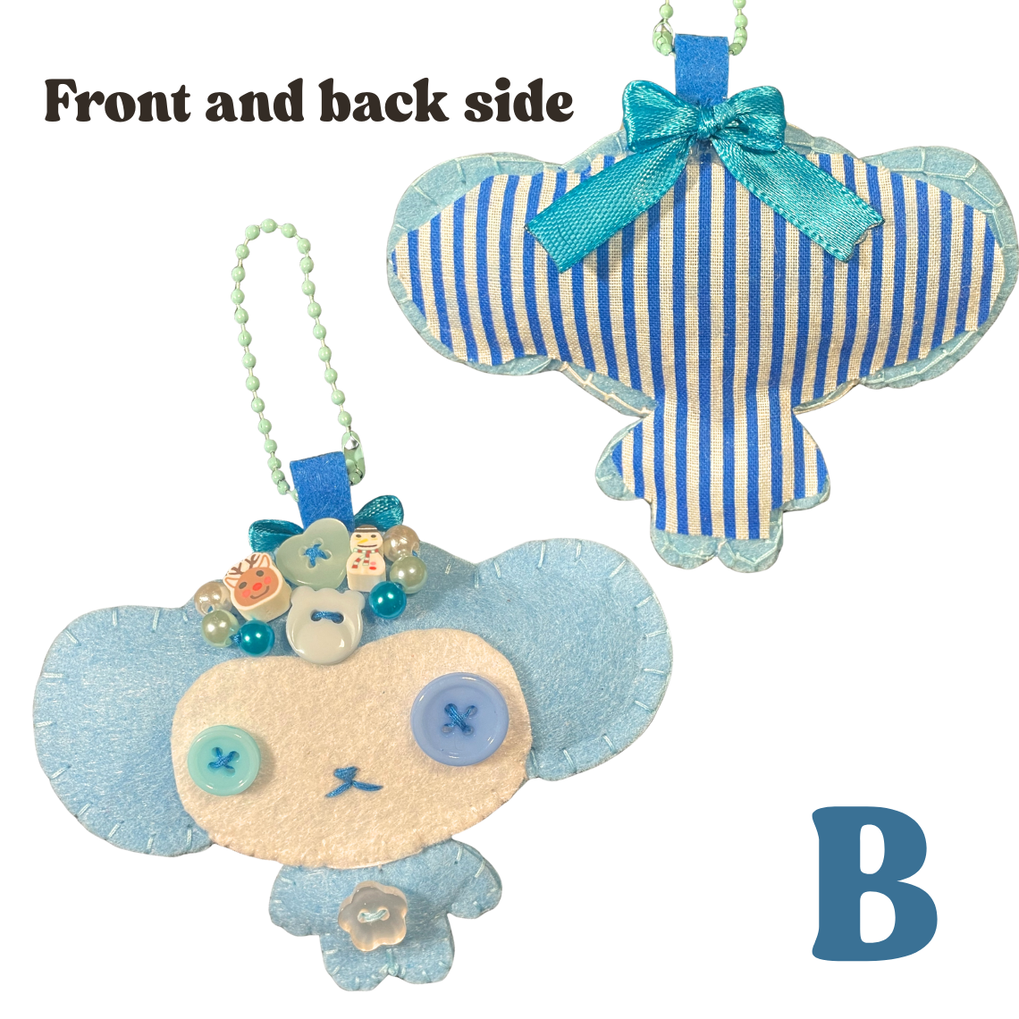 Snow Monkey Felt Keychain