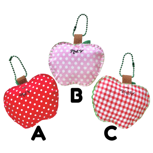 Handmade Patchwork Apple Monkey Felt Keychain