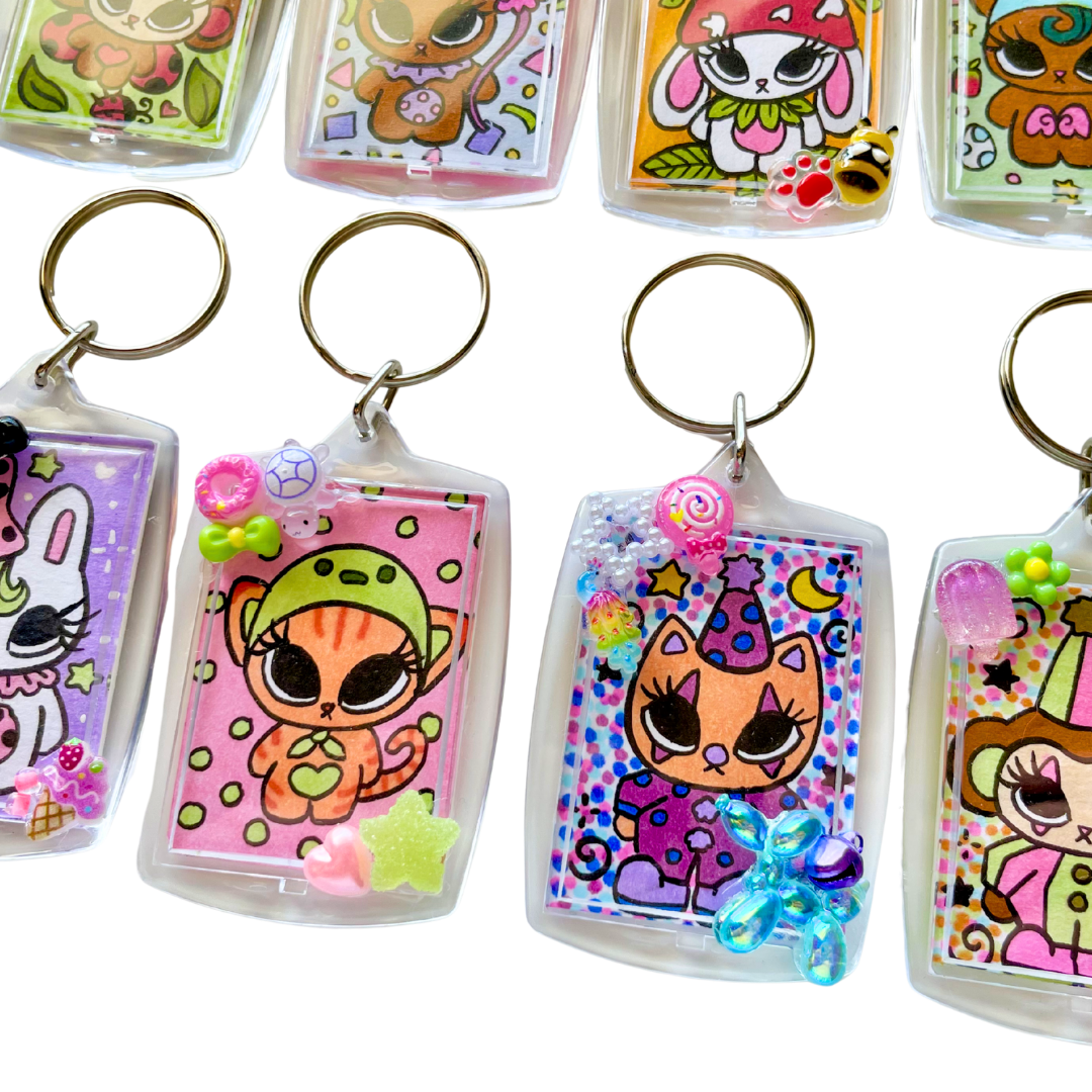 Cute Character Acrylic Bag Charm