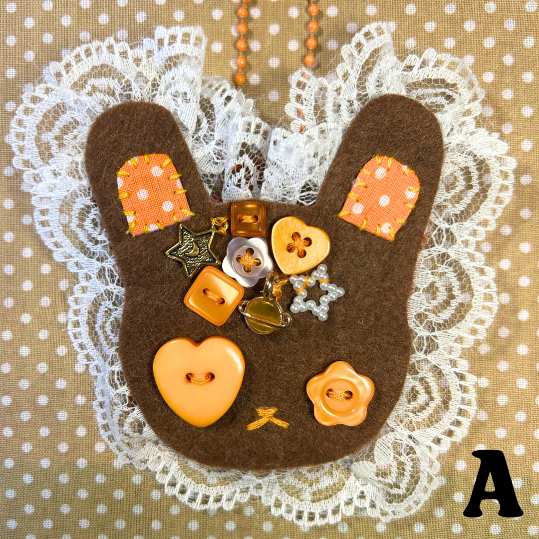 Baddie Bunny Felt Keychain