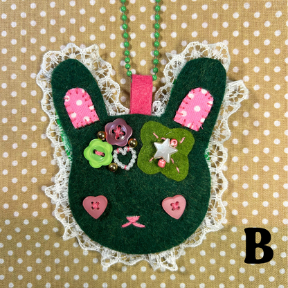 Baddie Bunny Felt Keychain