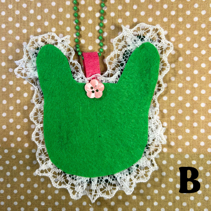 Baddie Bunny Felt Keychain