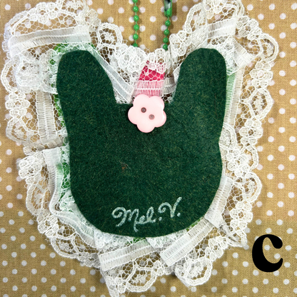 Baddie Bunny Felt Keychain