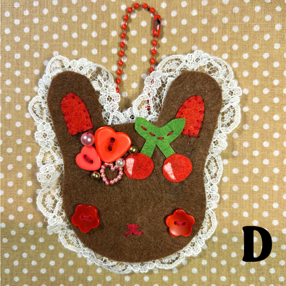 Baddie Bunny Felt Keychain