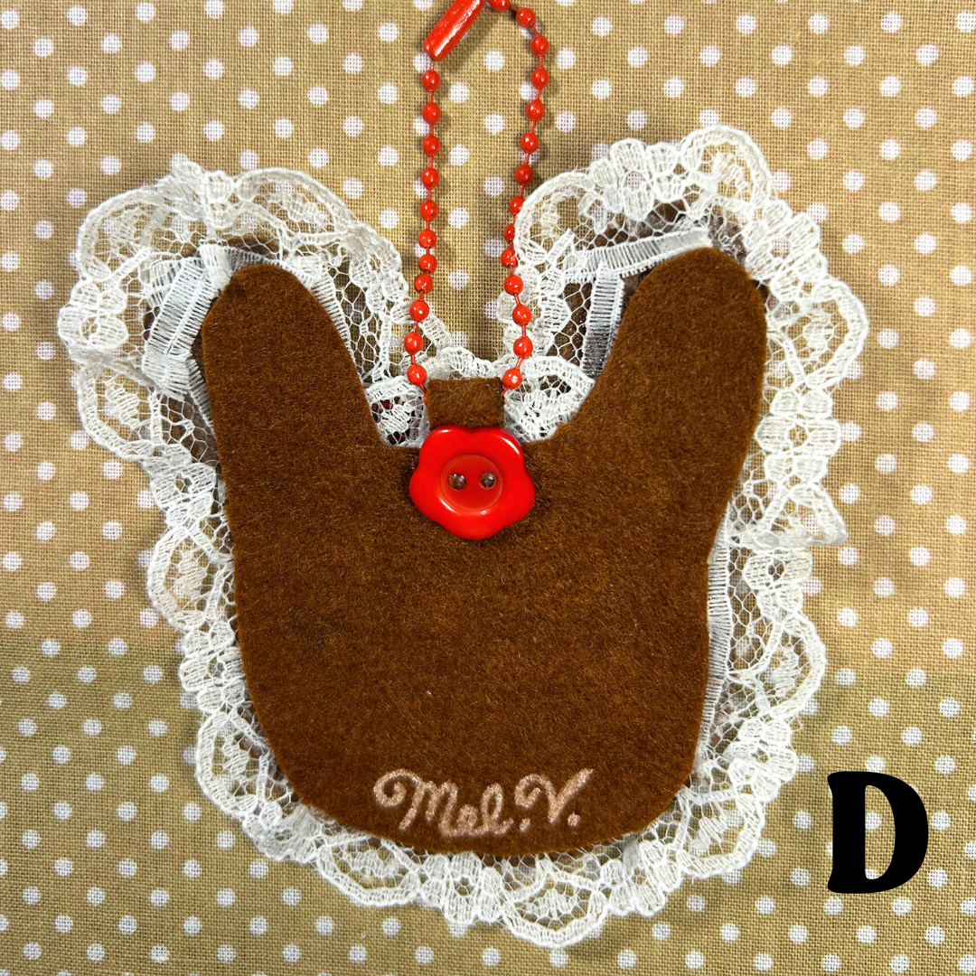 Baddie Bunny Felt Keychain