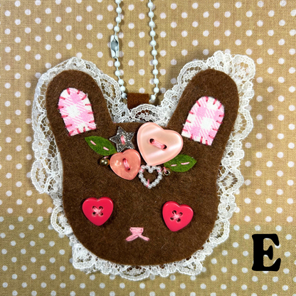 Baddie Bunny Felt Keychain