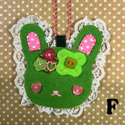 Baddie Bunny Felt Keychain