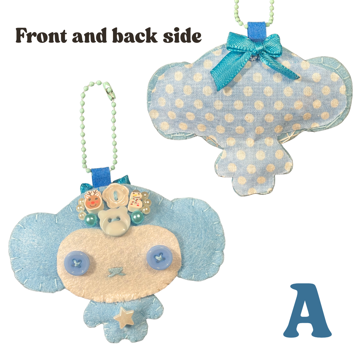 Snow Monkey Felt Keychain