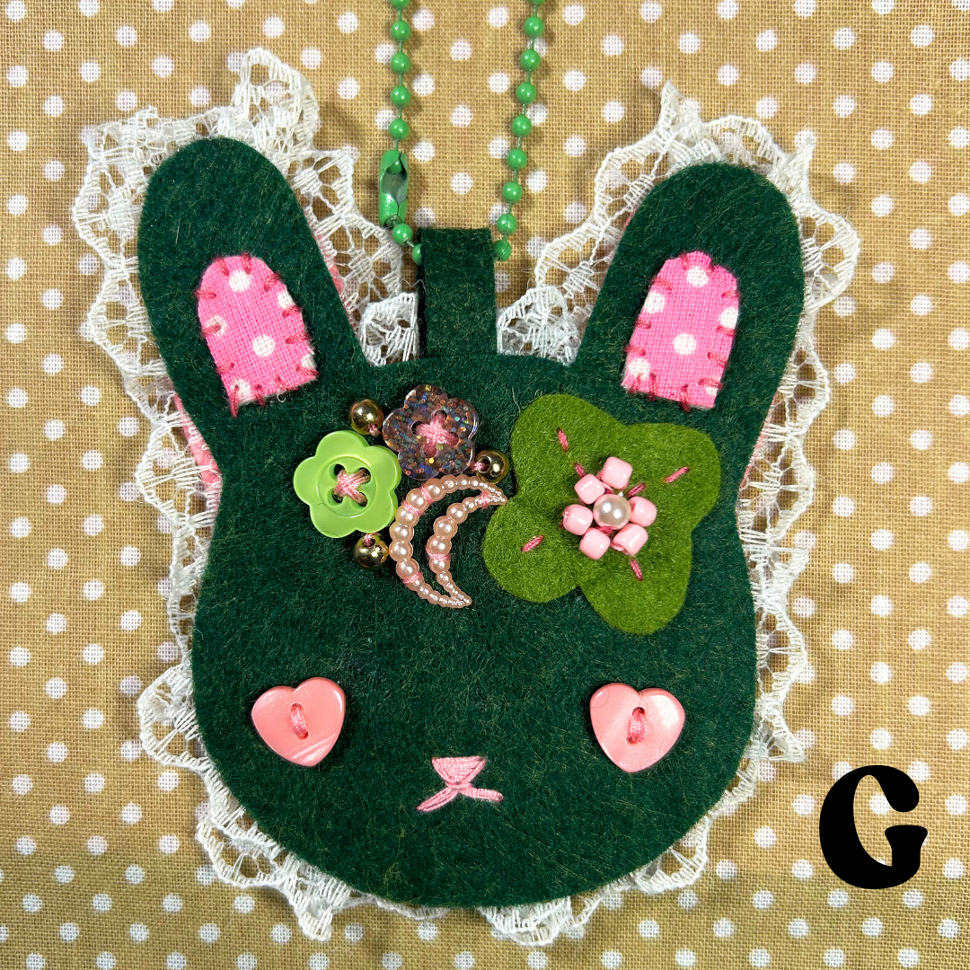 Baddie Bunny Felt Keychain