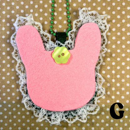 Baddie Bunny Felt Keychain