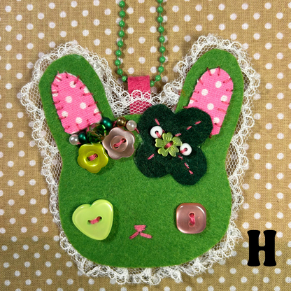 Baddie Bunny Felt Keychain