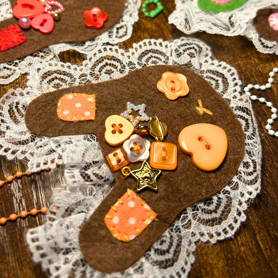 Baddie Bunny Felt Keychain