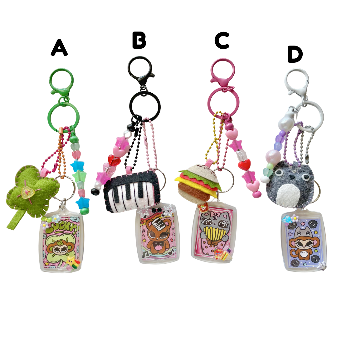 Cute Character Cluster Bag Charm
