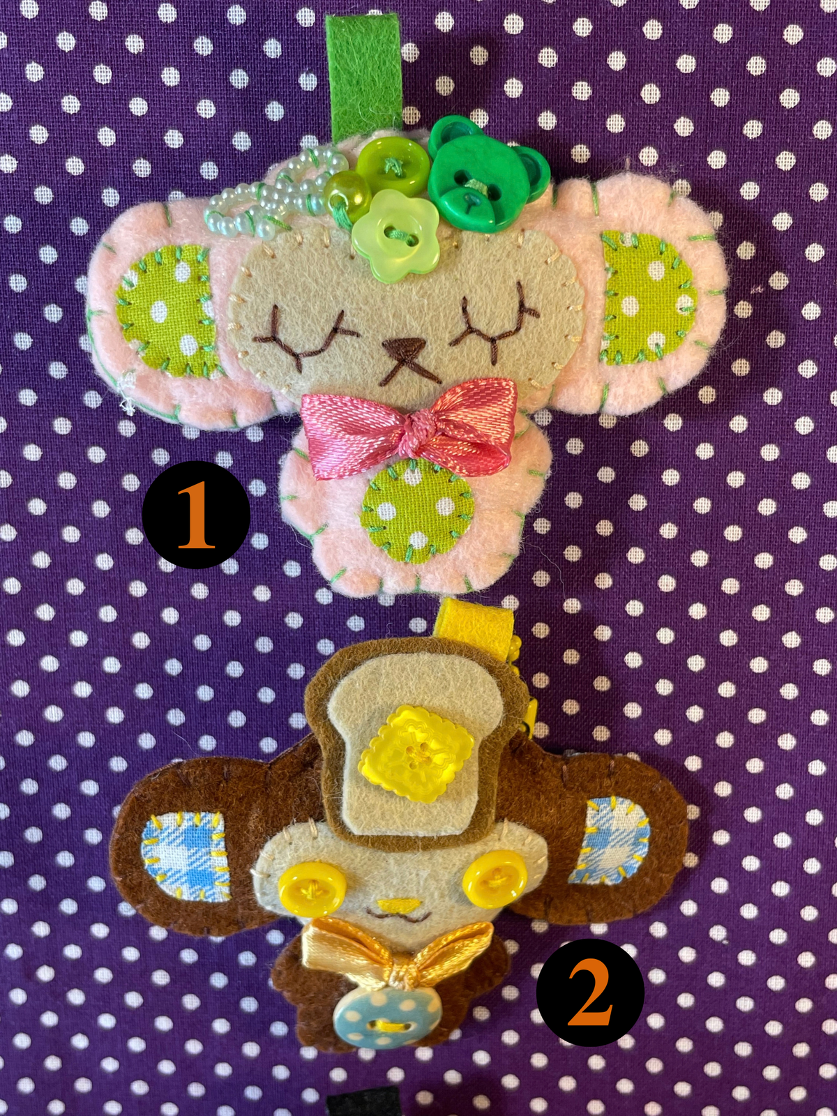 Cute Felt Monkey Keychain