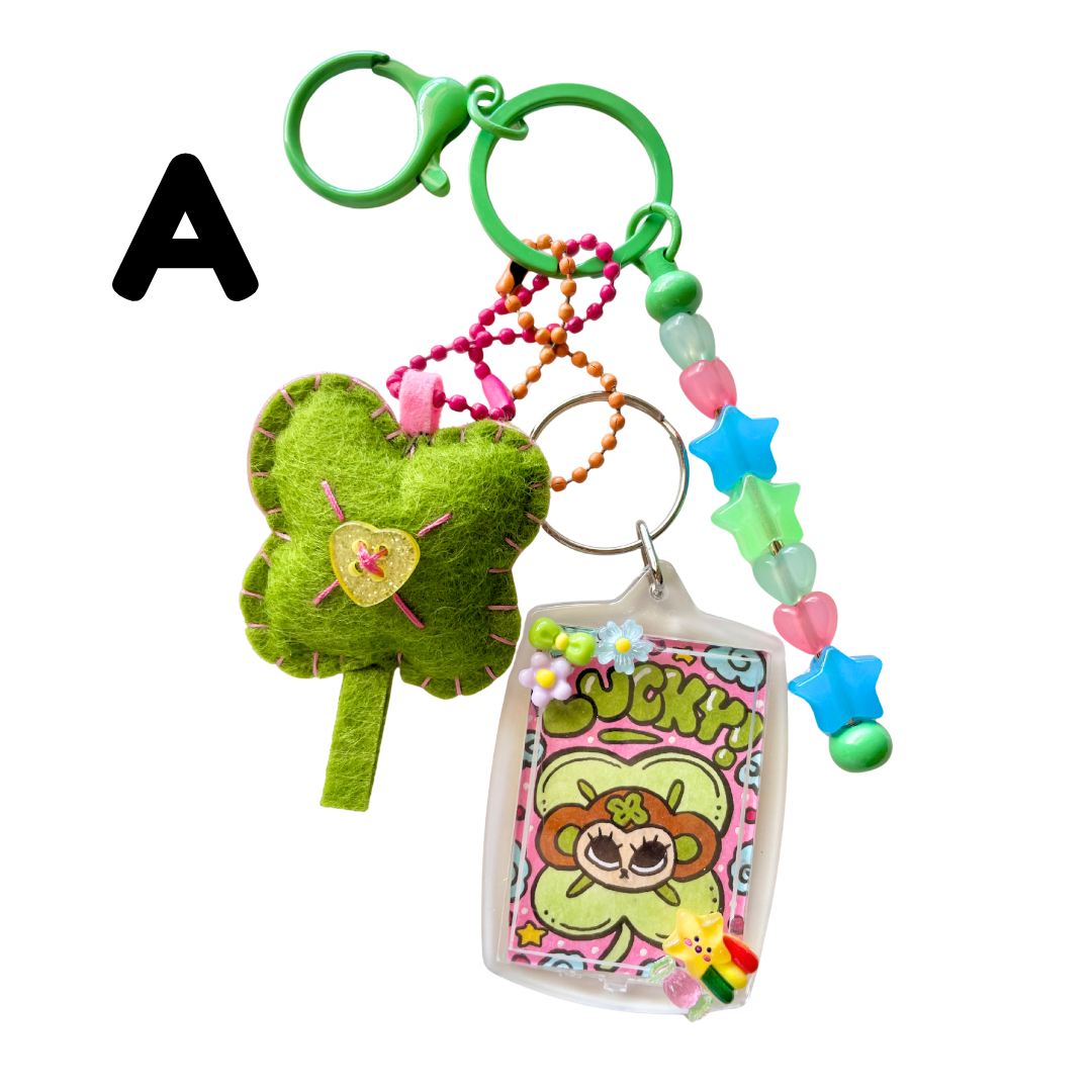 Cute Character Cluster Bag Charm