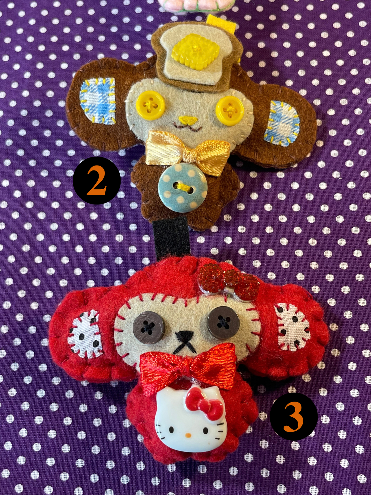 Cute Felt Monkey Keychain