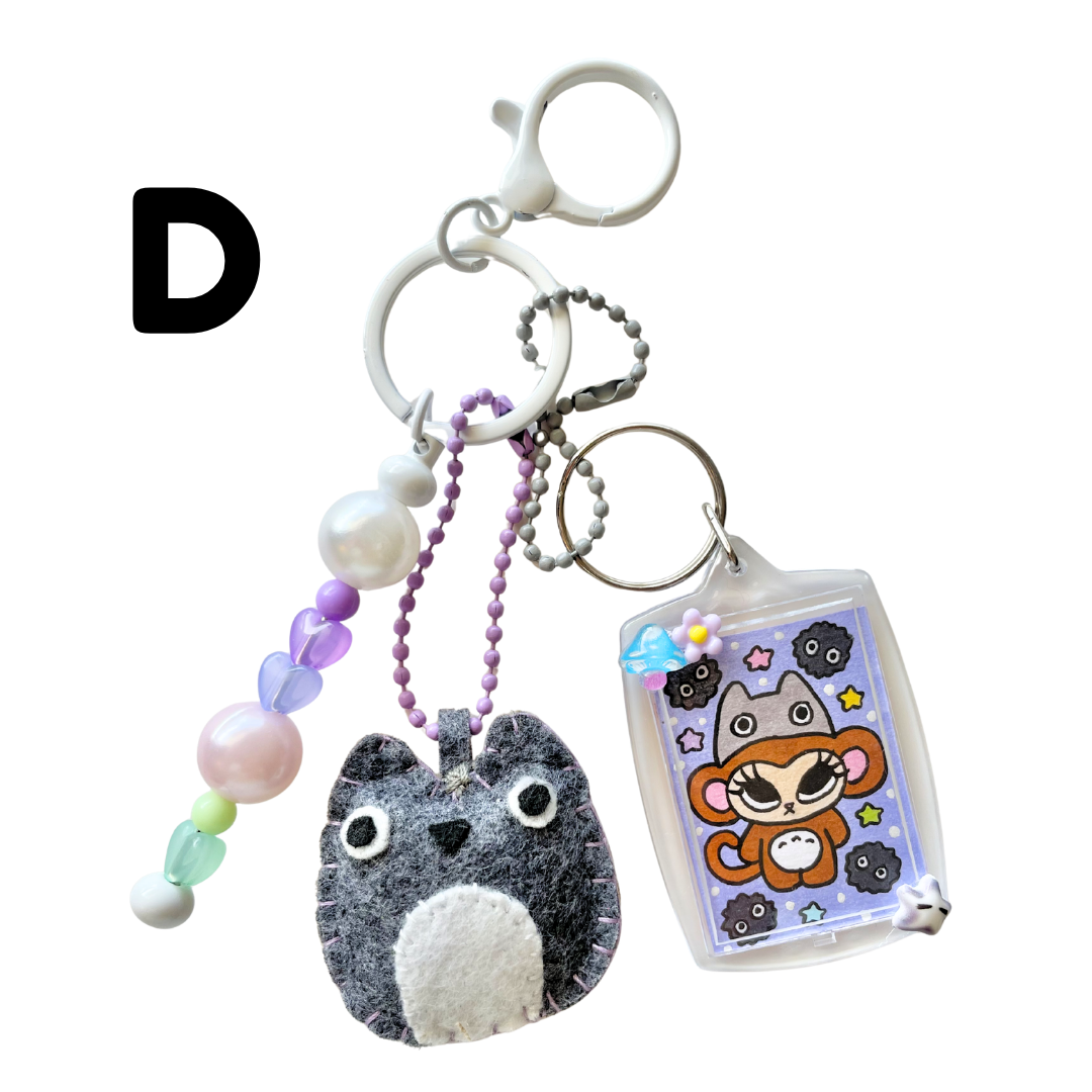 Cute Character Cluster Bag Charm