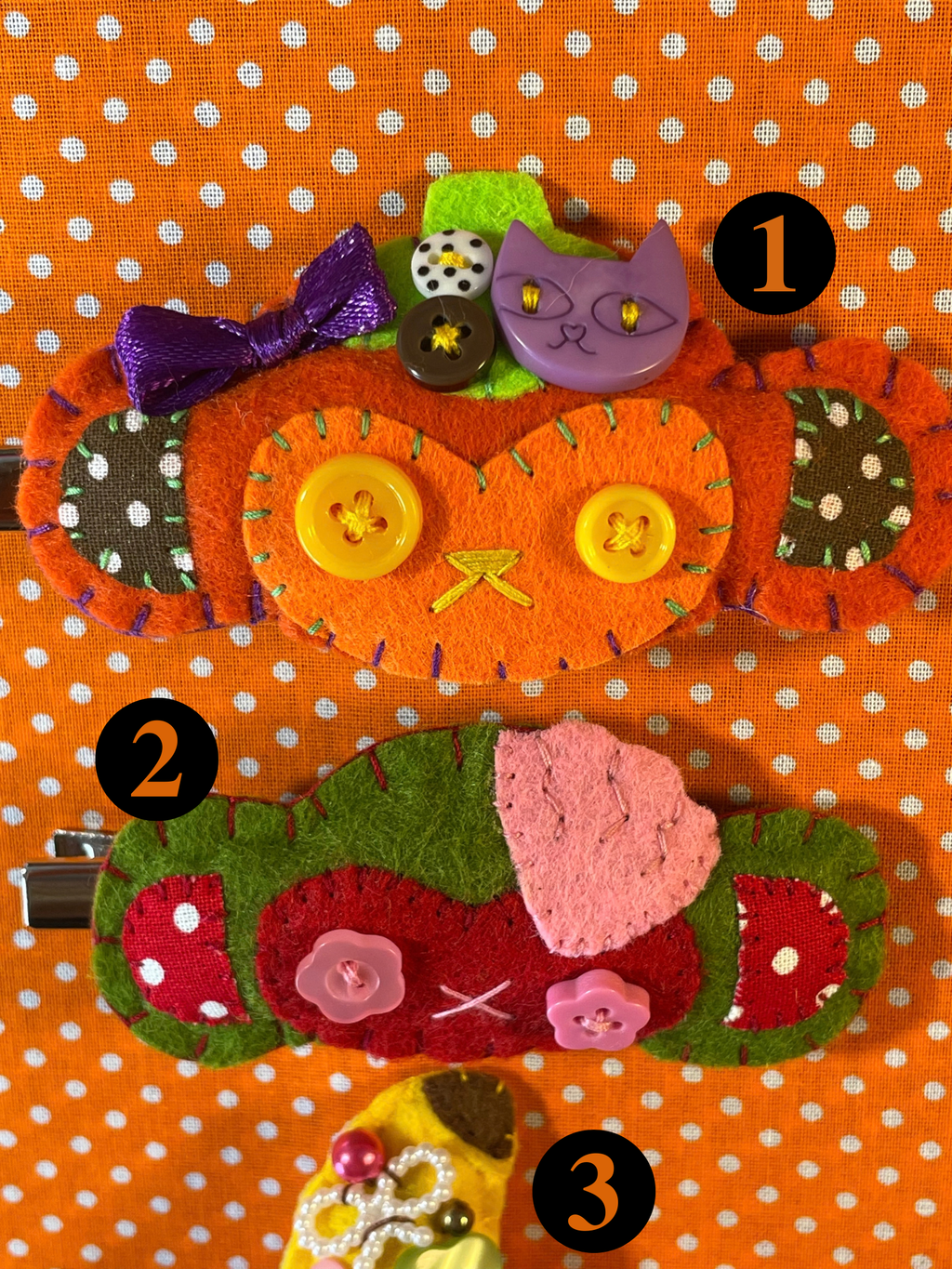 Funky Kawaii Felt Hair Clips