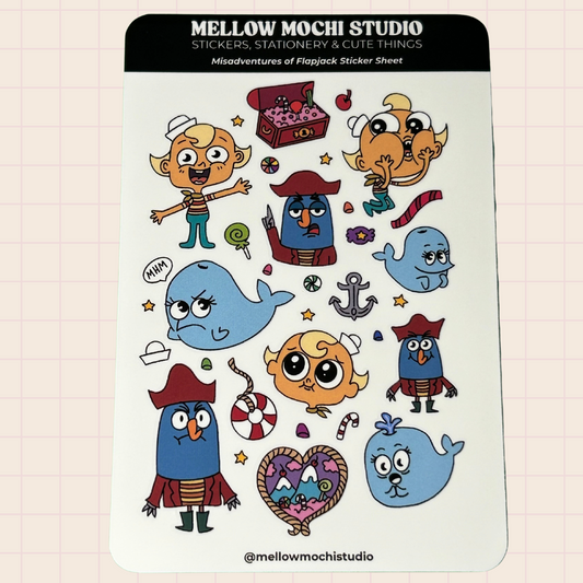Misadventures of Flapjack Sticker Sheet – 4x6" Matte Vinyl