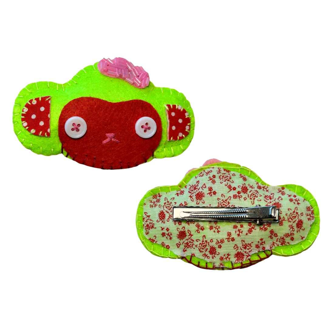 Halloween Style Monkey Felt Hair Clip