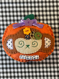 Monkey Pumpkin Felt Keychain