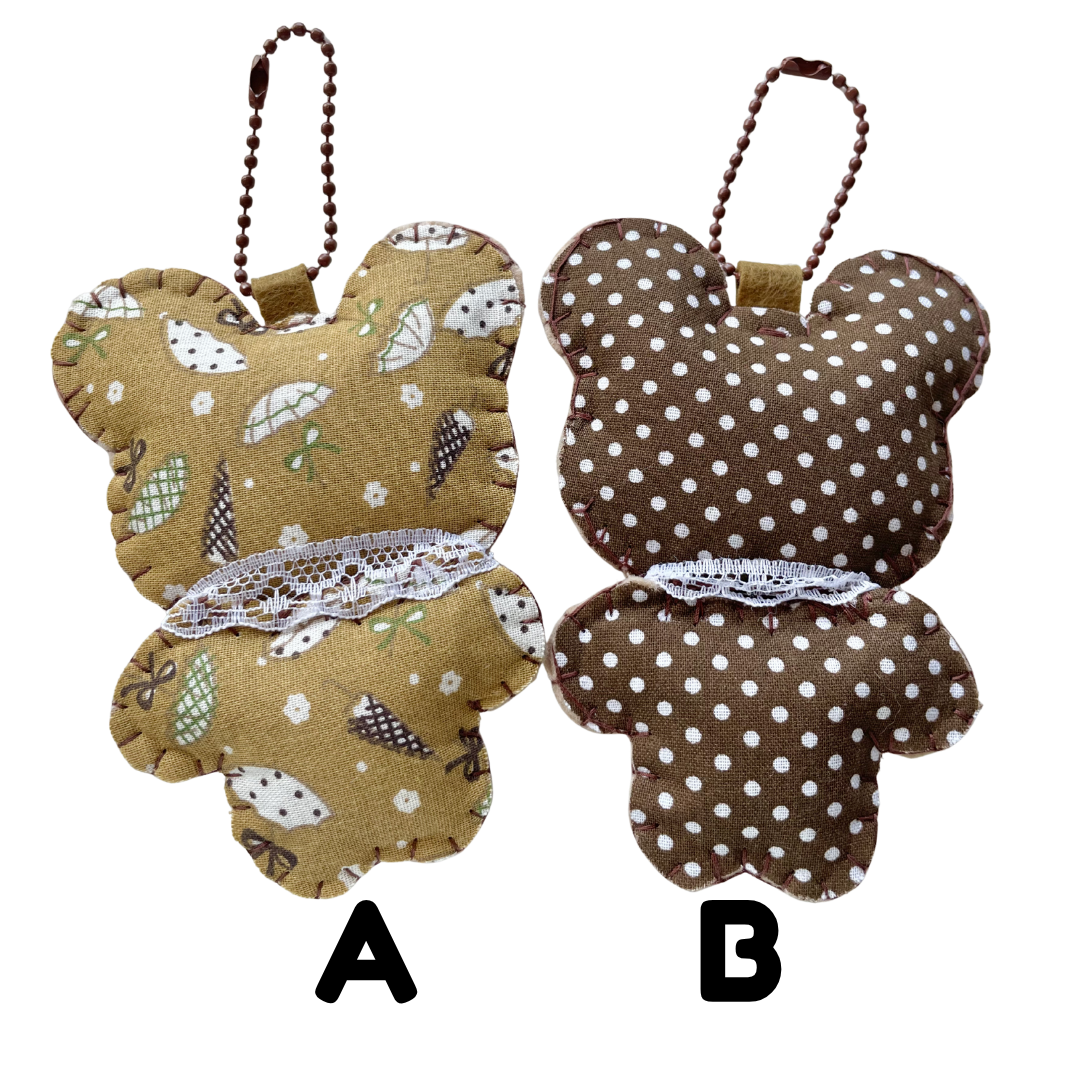 Handmade Milk Tea Boba Bear Felt Keychain