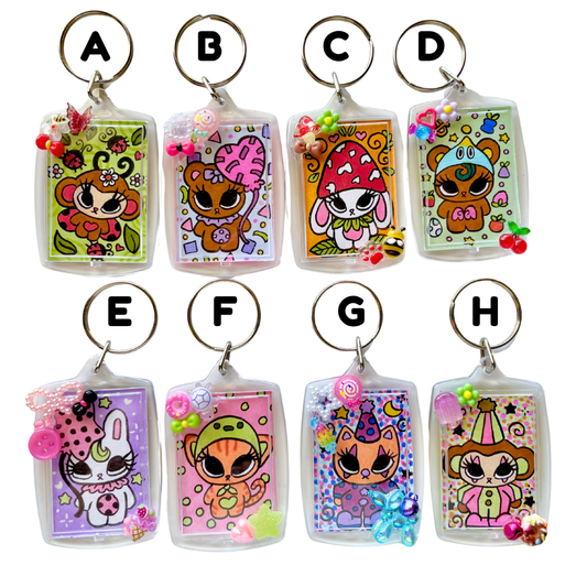 Cute Character Acrylic Bag Charm