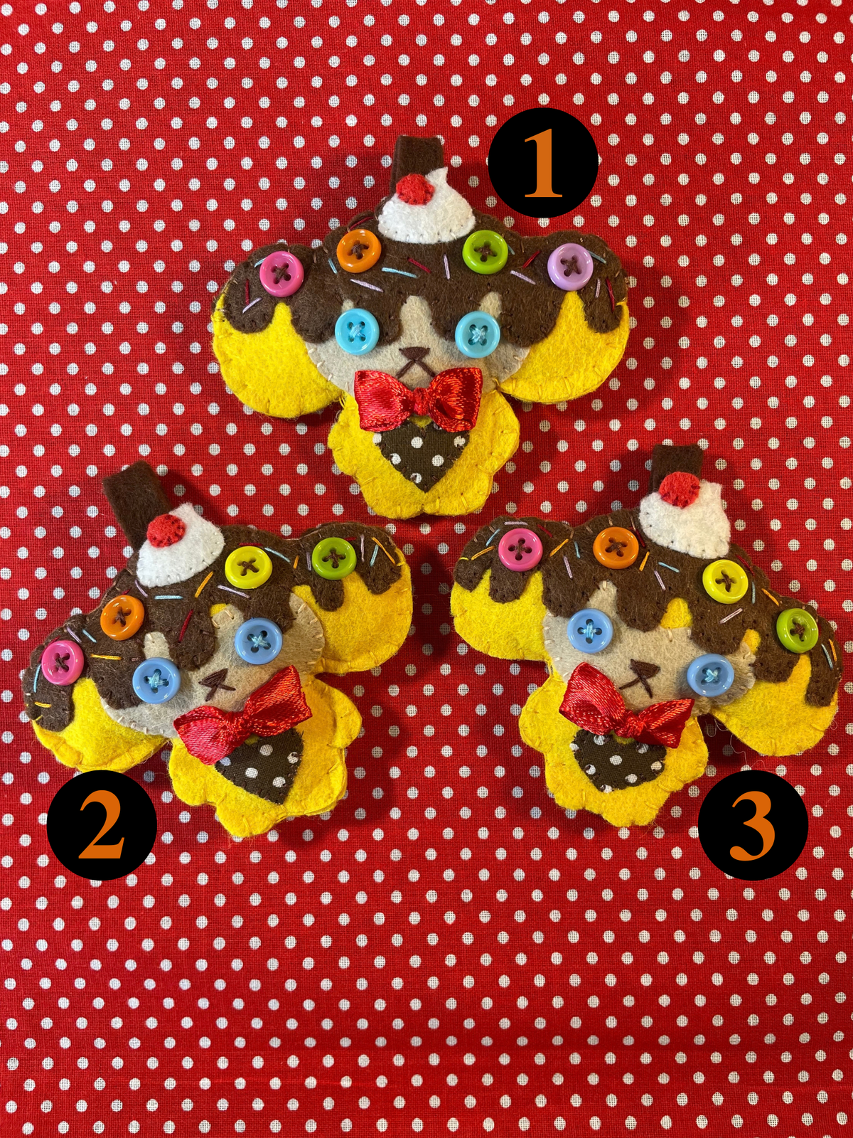 Sundae Felt Monkey Keychain