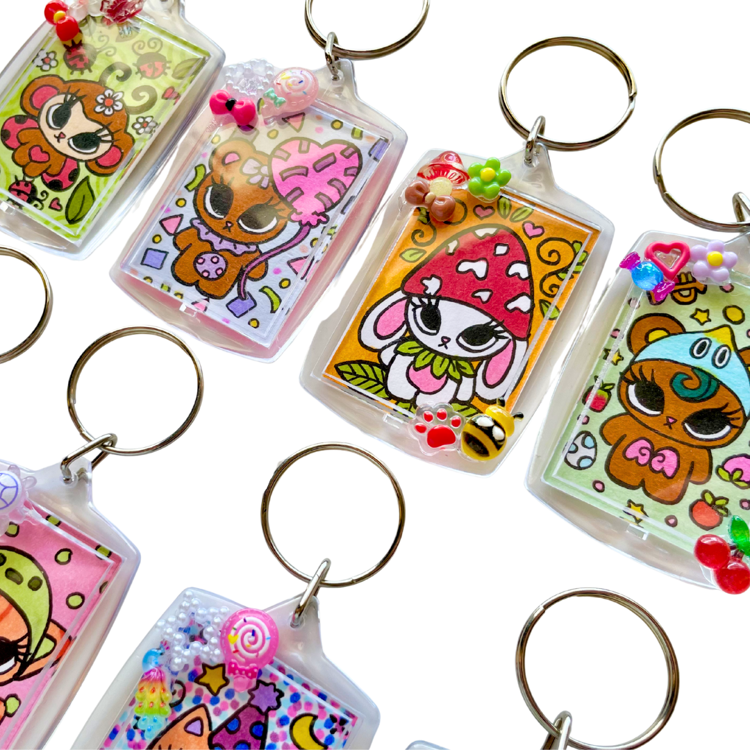 Cute Character Acrylic Bag Charm