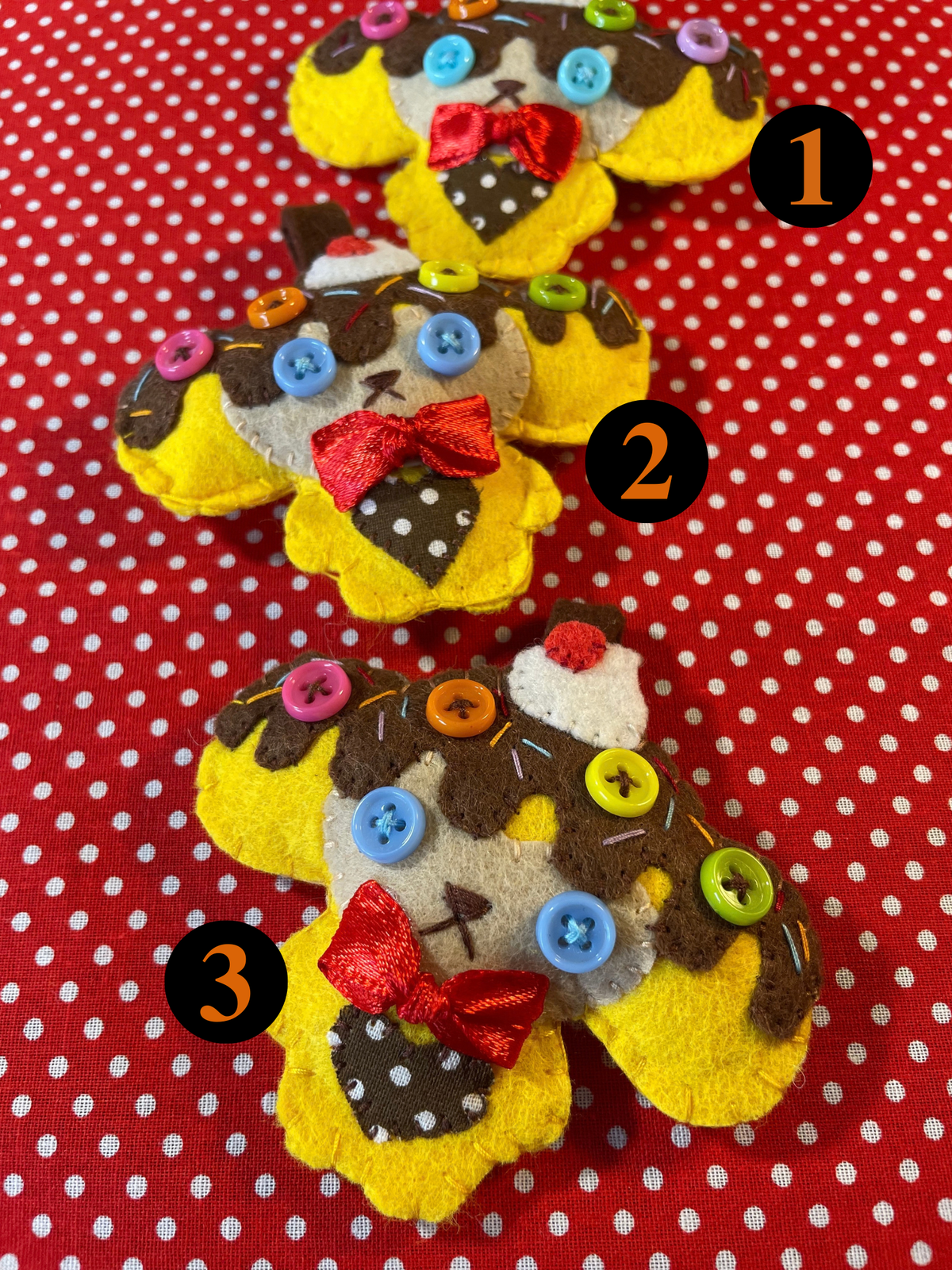 Sundae Felt Monkey Keychain