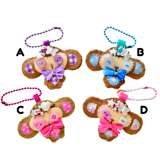 Handmade Kawaii Monkey Felt Keychain