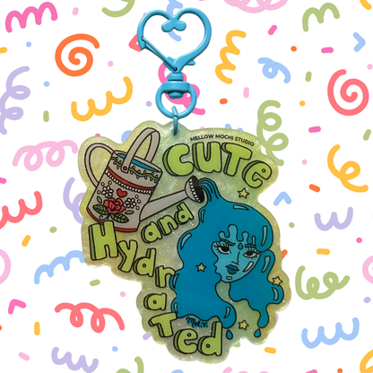 Cute & Hydrated - Pearl Acrylic Keychain
