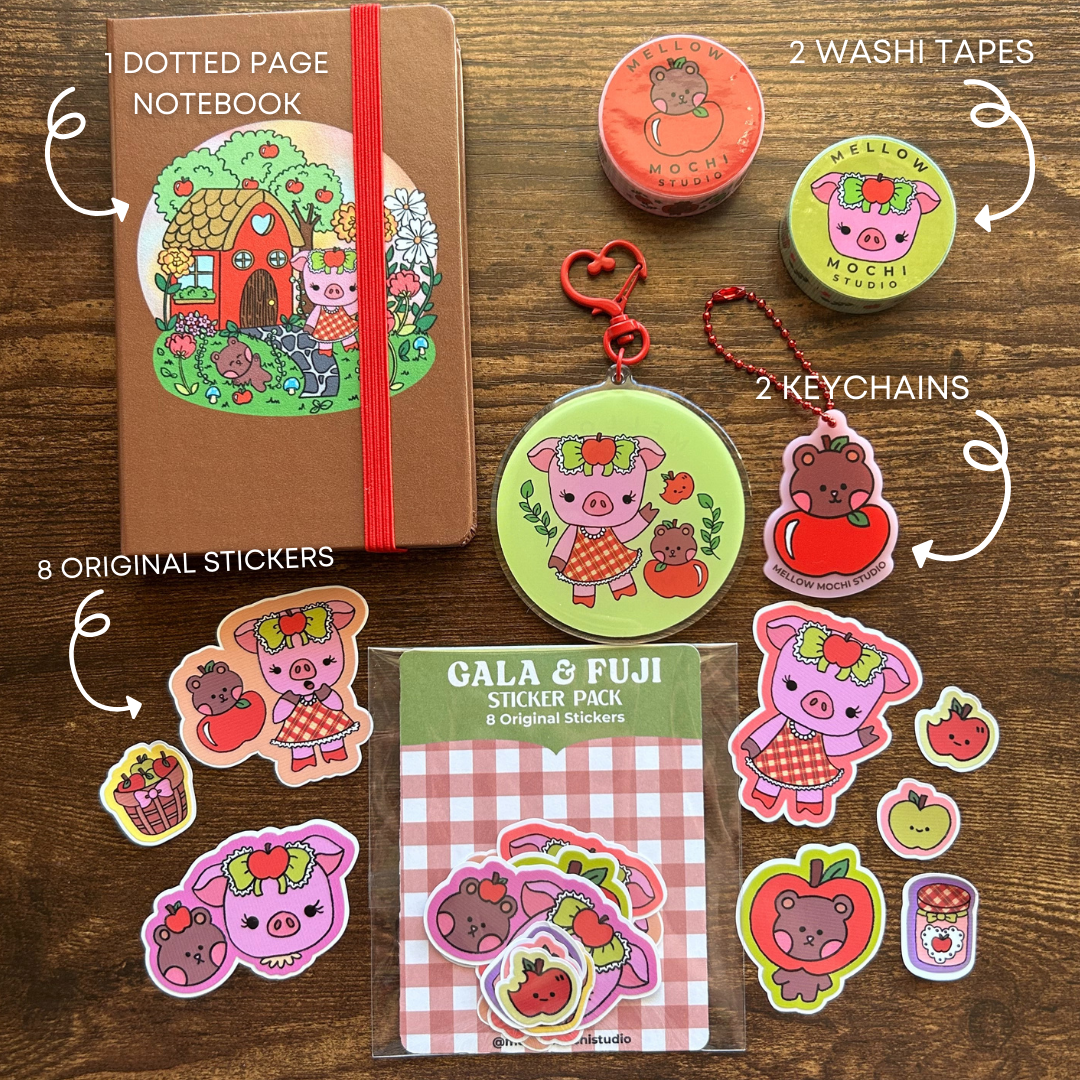 Gala & Fuji Collection - Stickers, Keychains & More!