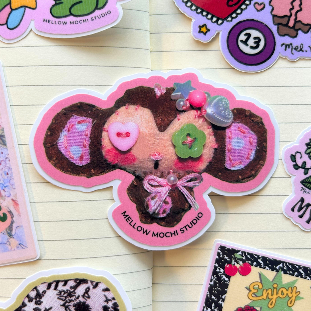 Pink Monkey - Vinyl Sticker