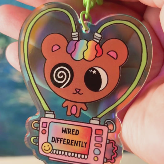Wired Differently -  Rainbow Acrylic Keychain
