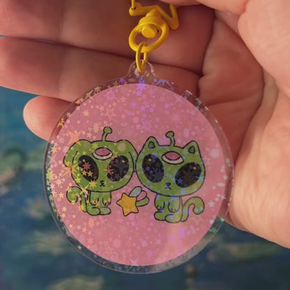 Space Buddies - Holographic Acrylic Keychain